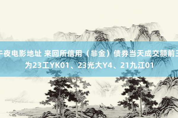 午夜电影地址 来回所信用（非金）债券当天成交额前三为23工YK01、23光大Y4、21九江01