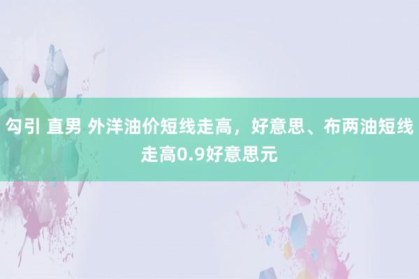 勾引 直男 外洋油价短线走高，好意思、布两油短线走高0.9好意思元